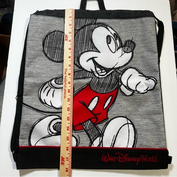 Disney Mickey Mouse Stretch Cinch Sack Bag Black Waterproof - Picture 4 of 7